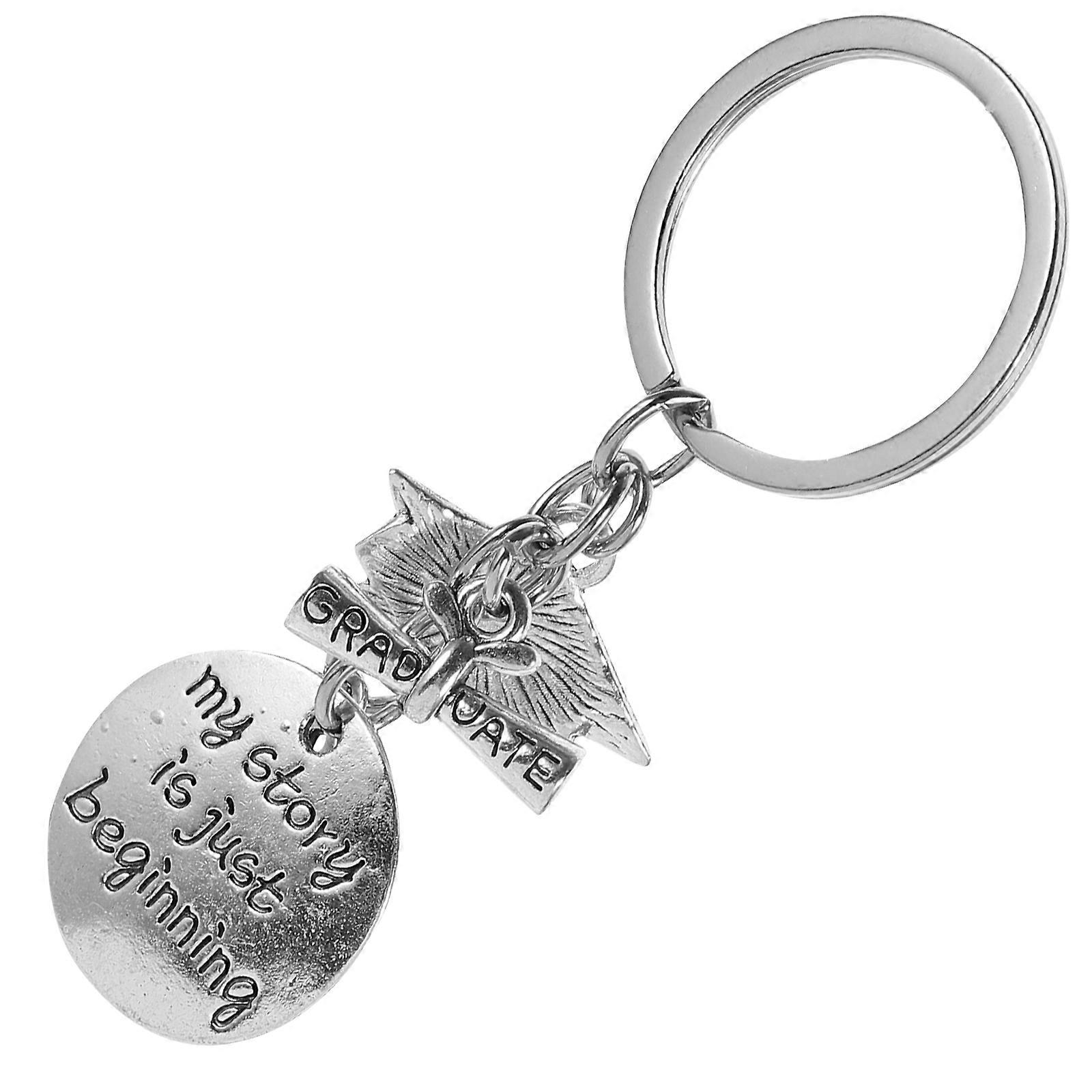 Graduation Key Ring Bag Hanging Ornament 8CM Simple Style For Students 3Pcs