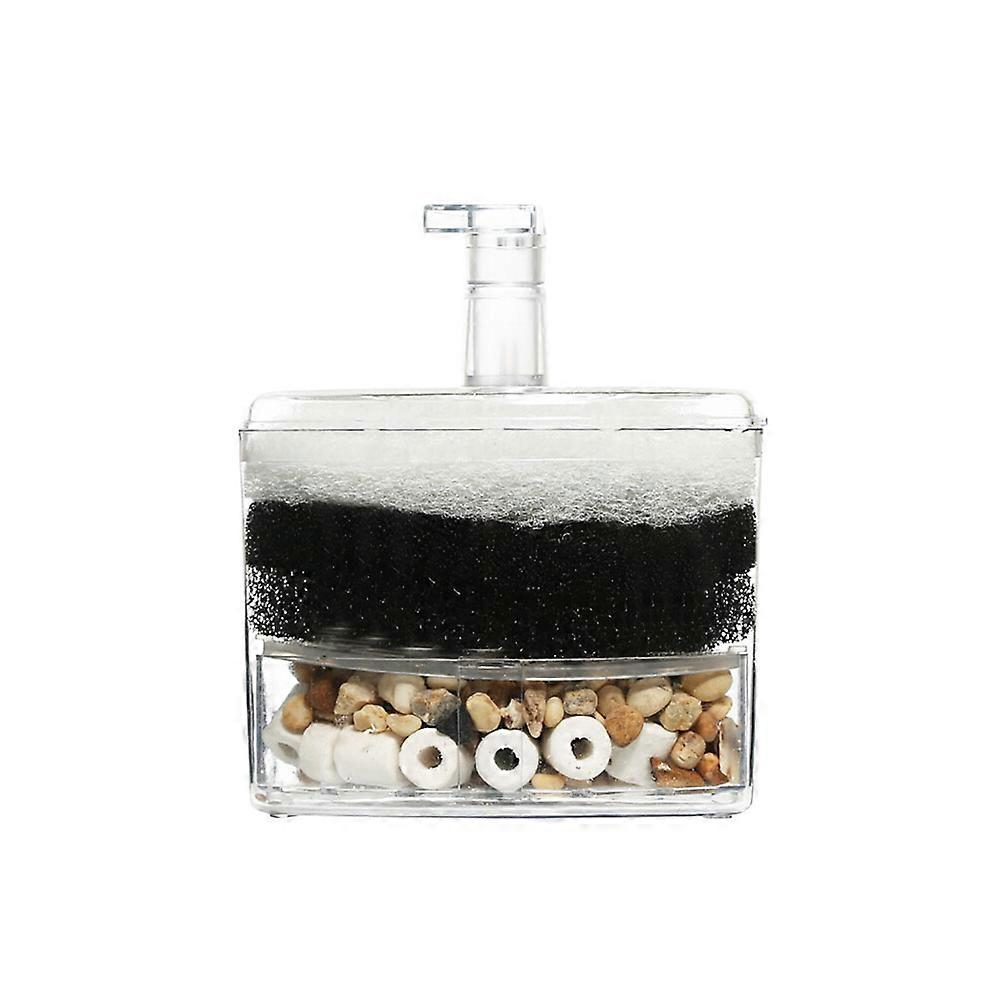 Biochemical Filtration Corner Filter For Fish Breeding Transparent 12x8x8cm Quiet Filtering System 1Pack