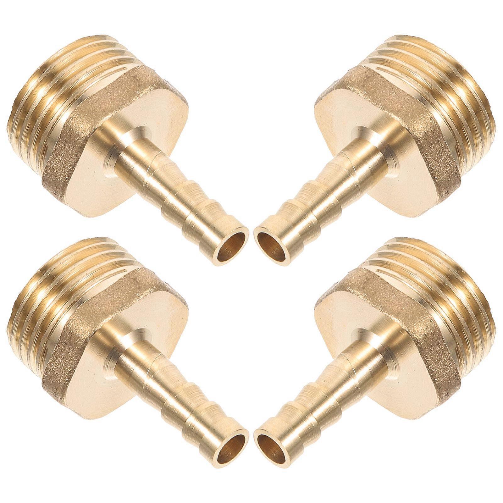 1/2 Inch Pex Fitting Crimp Connector for Plumbing Systems Golden Copper Tapered Thread Water and Gas Pipe Connection 12 Pcs