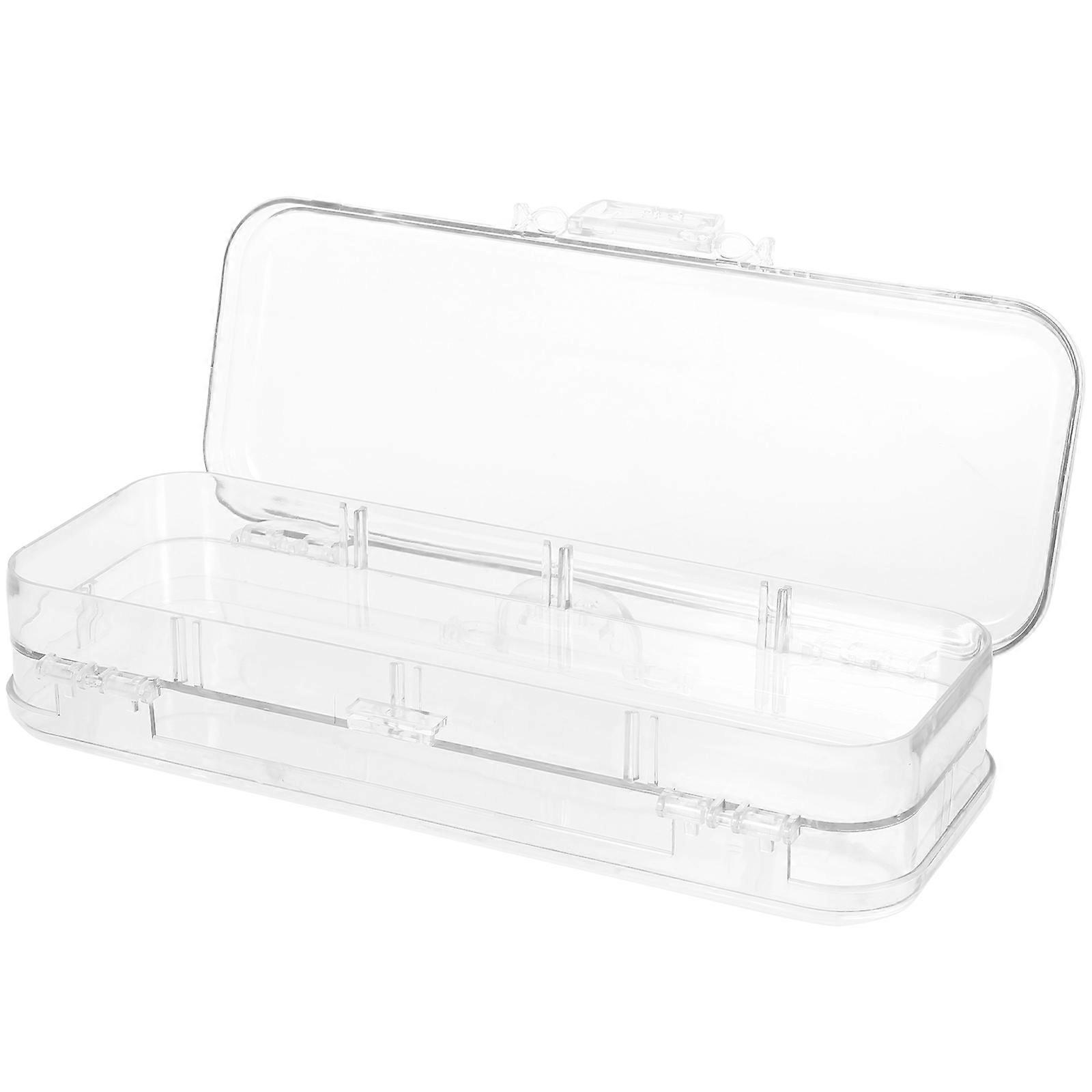 Stationery Storage Transparent Pencil Case for Portable Use 4Pcs