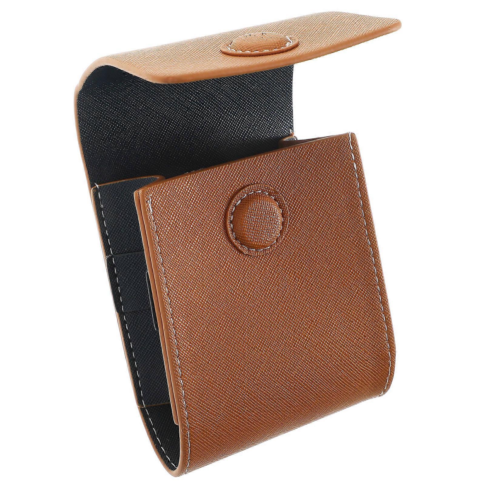 Golf Rangefinder Carry Bag Storage Case for Outdoor 2Pcs Brown Material