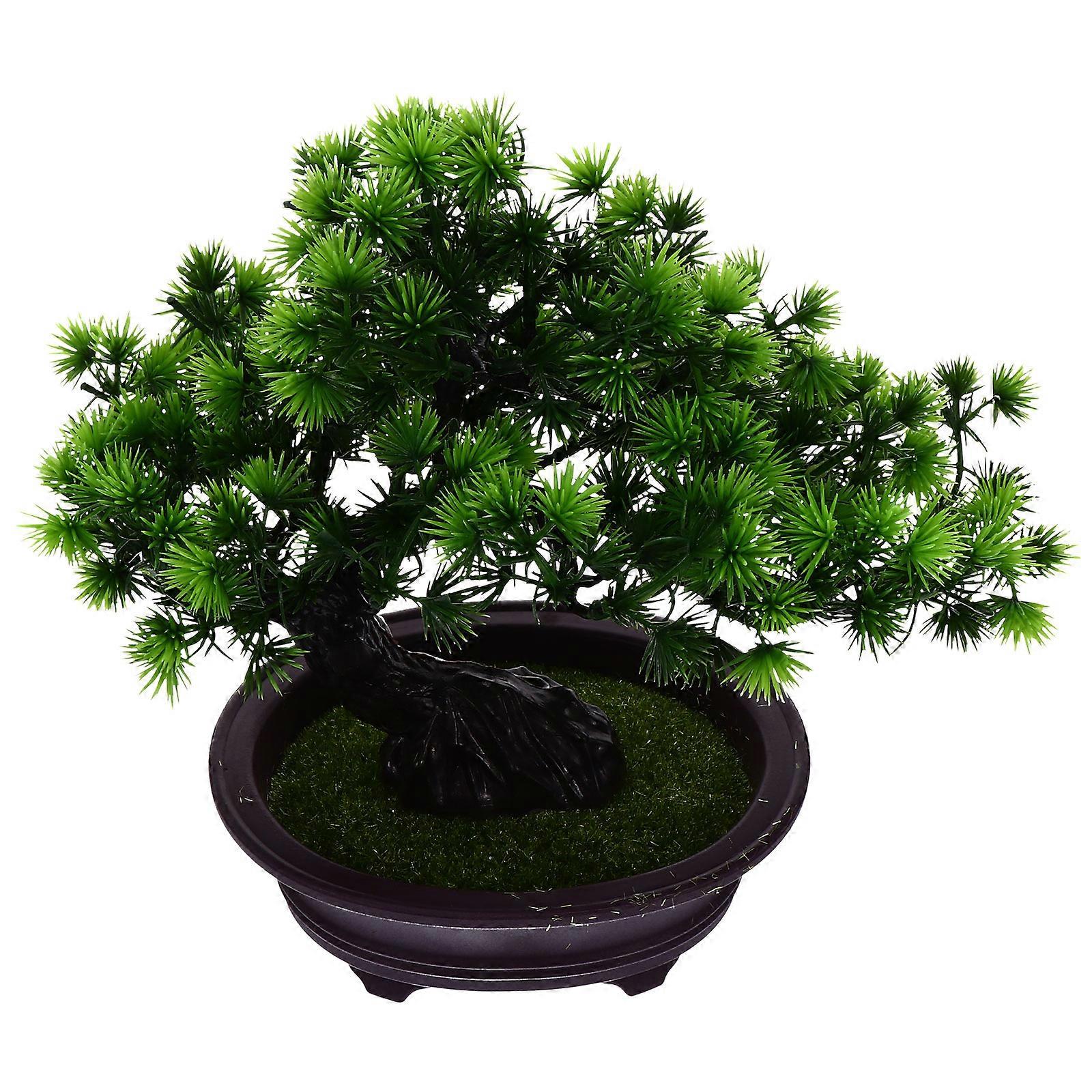 Fake Bonsai Artificial Pine for Home Decoration 2Pcs Table Plants