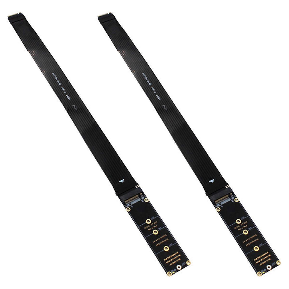 2X NGFF M.2 M-KEY NVME Extension Cable Expansion Card PCIe4.0 SATA6G Notebook External Extension Cab
