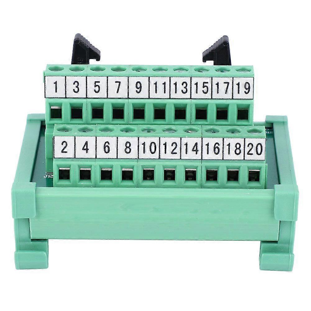 Terminal Block Connector PLC Module IDC-20P 35mm DIN Rail Wiring Electrical Supplies