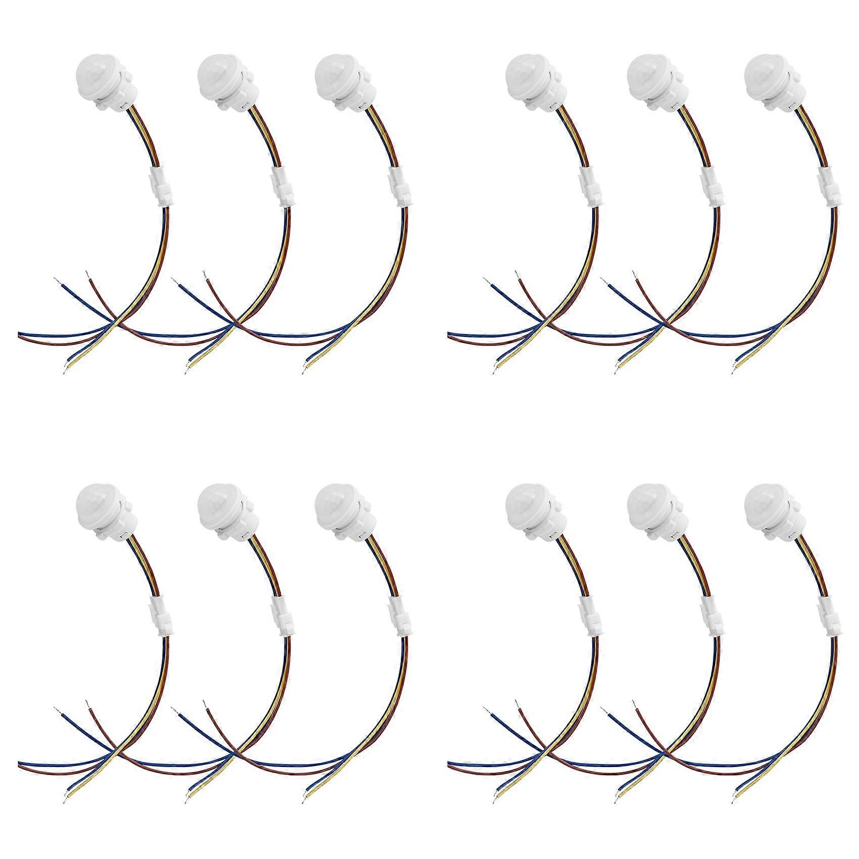 12 Packs Motion Sensor Light Switch, PIR Sensor Smart Detection Switch,Ceiling or Wall Mount Smart Light Switch