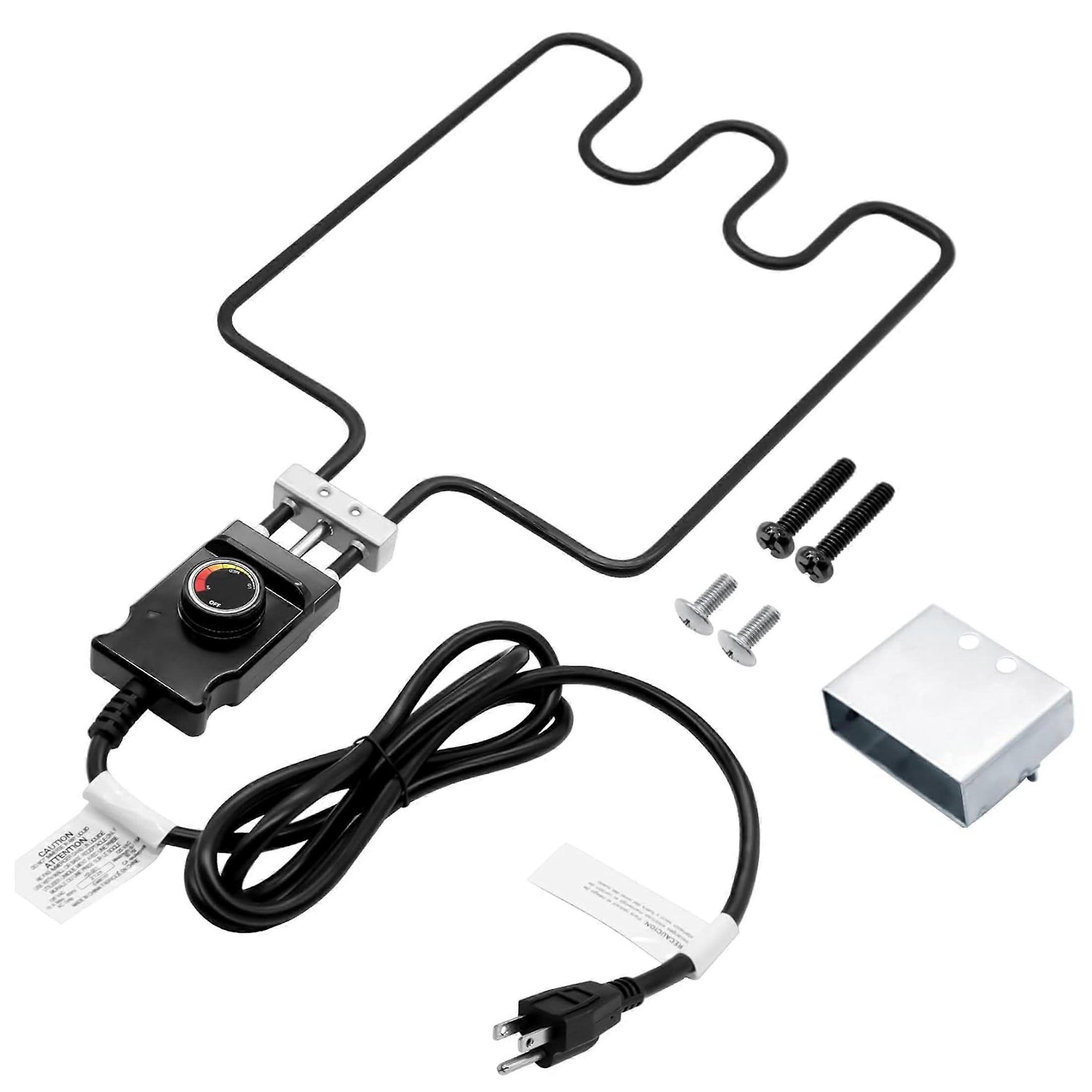 Range Bake Heating Element 1500W Compatible with Masterbuilt Electric Smoker and Grill, with Adjustable Thermostat Cord Controller