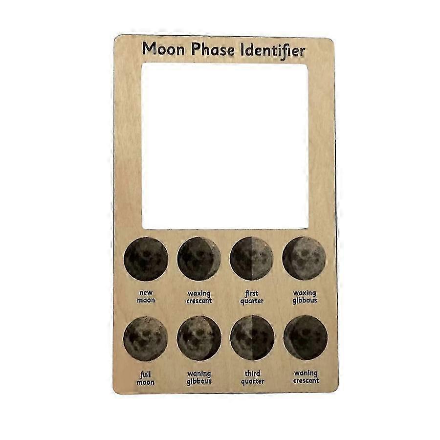 Children's Wooden Nature Learning Tool - Moon Phases Identifier 26s
