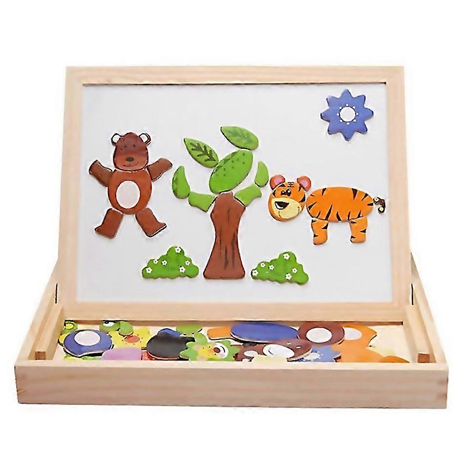For Animal Puzzle Magnetic Double Side Drawing Board