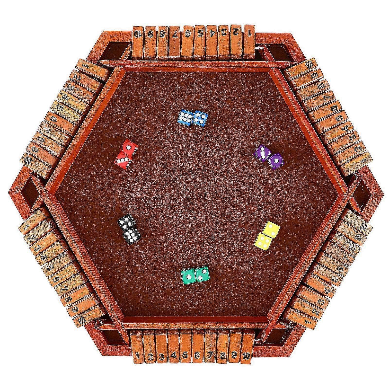 Shut The Box Game Wooden Board Table Math Game Close The Box Game Dice Board Game Table Math Game For Party Home Gathering