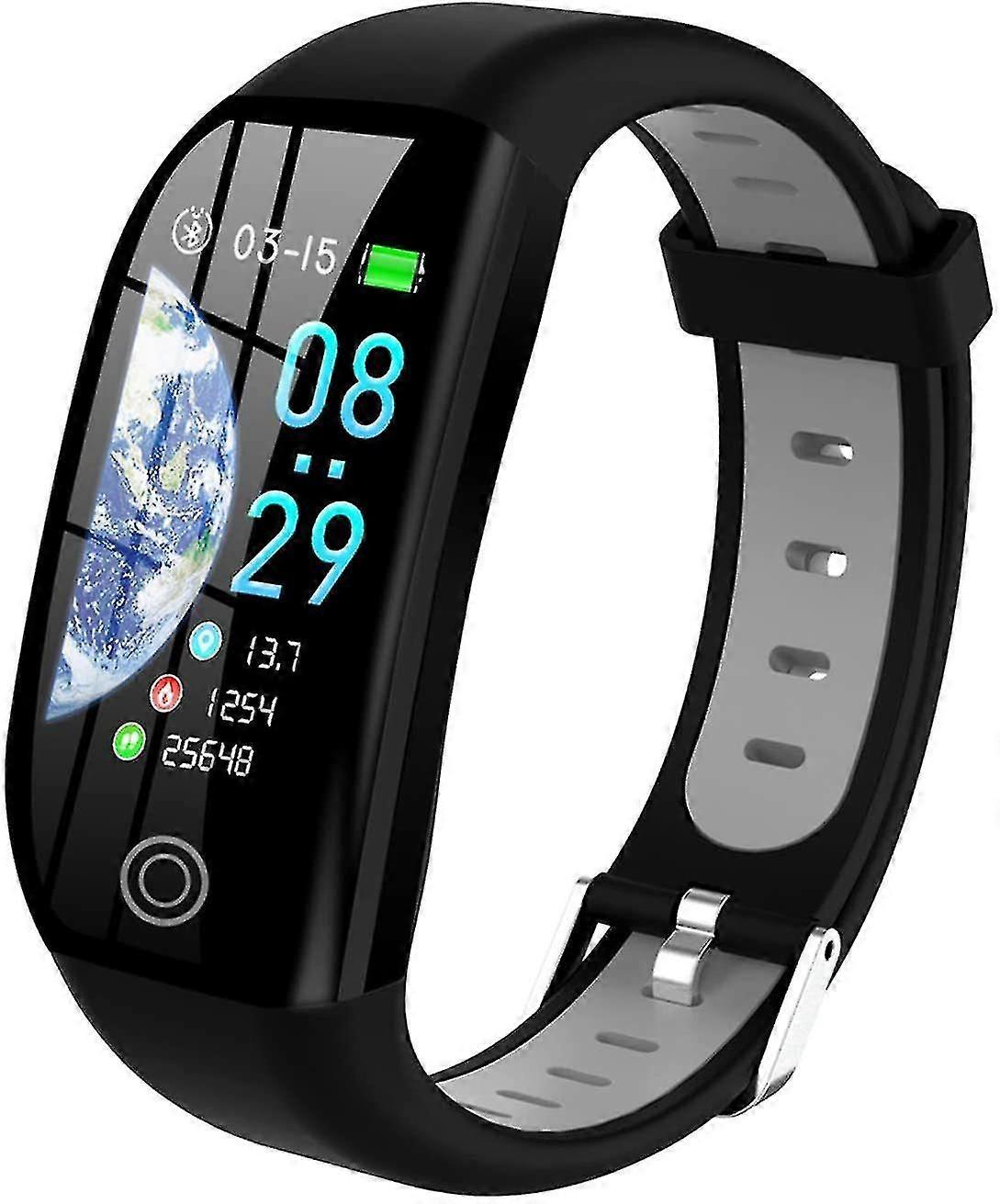 Smart Watch, Ip68 Waterproof Smart Bracelet Color Screen Smart Watch With Ecg Pedometer Sleep Alarm Notification,black