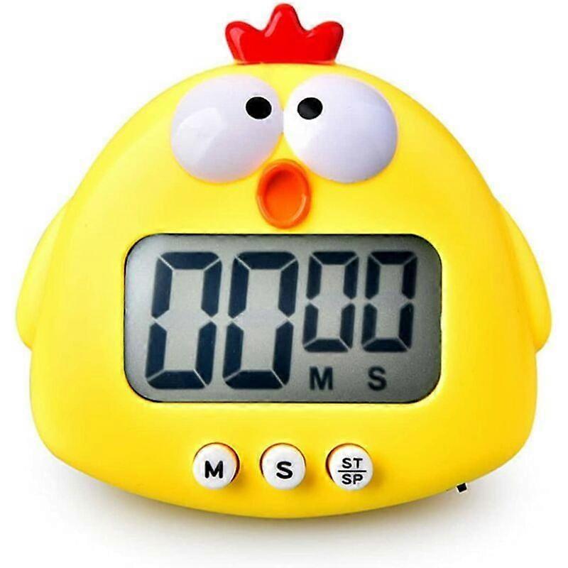 Magnetic Digital Timers, Kitchen Timer Digital Alarm Clock(Yellow)