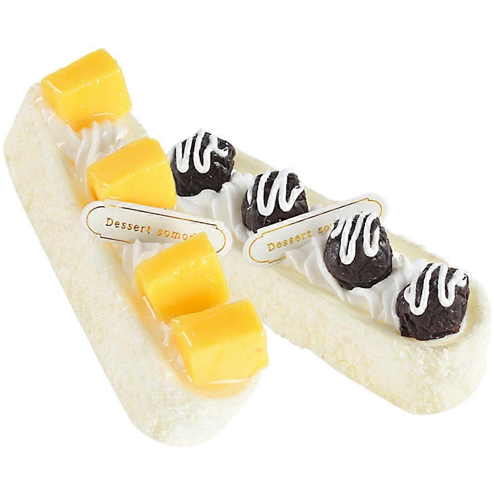 Realistic Food Artificial Cake Model for Decoration 4Pcs Fake Cake Photography Props