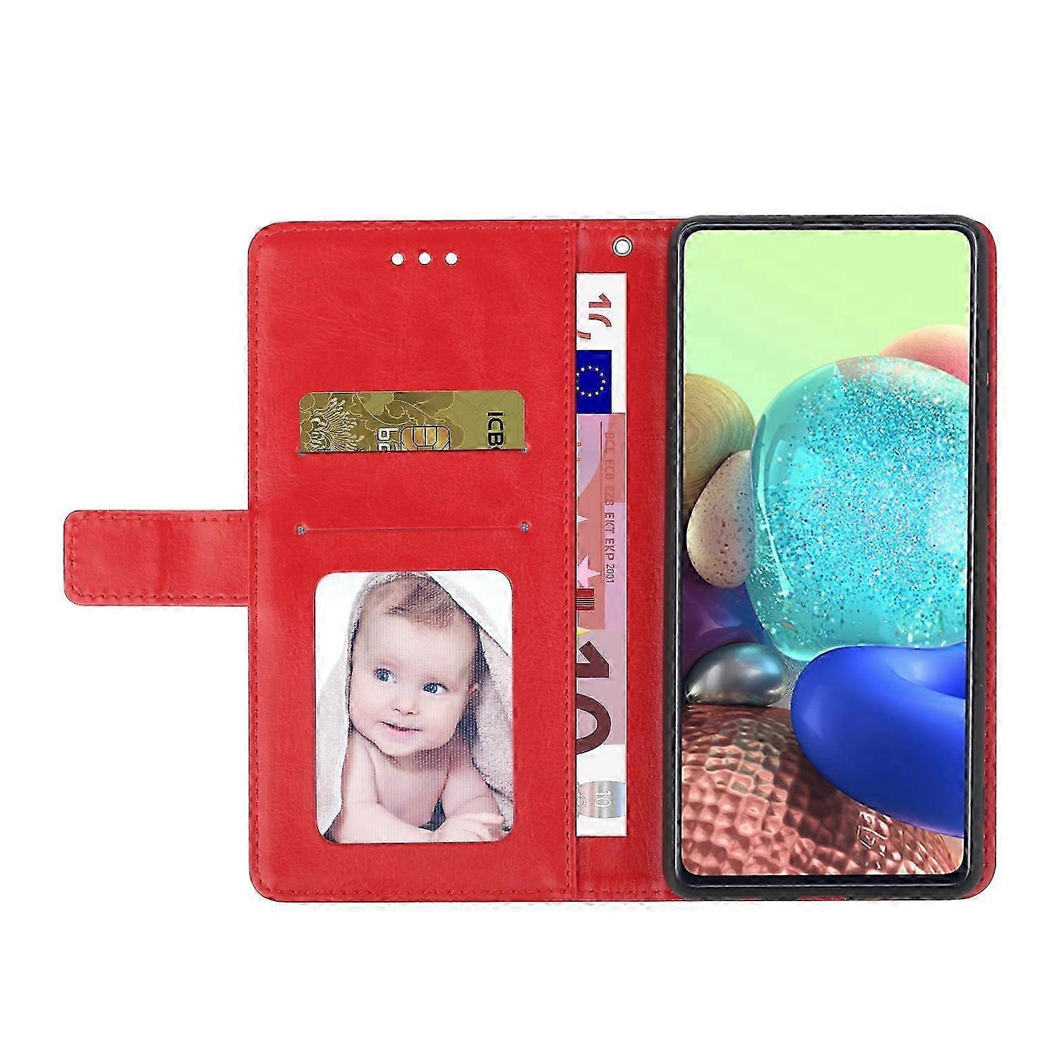 For S7 Y Stitching Flip Phone Case  Red