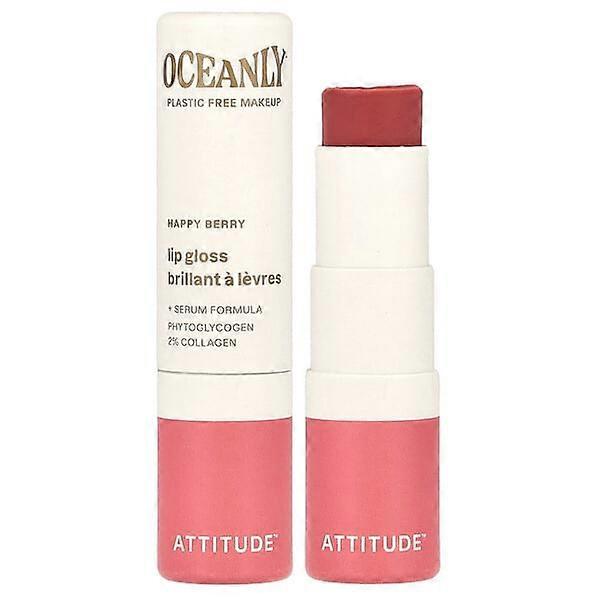 ATTITUDE, OceanlyÃÂ¢ÃÂÃÂ¢, Lip Gloss, Happy Berry, 0.12 oz (3.4 g)