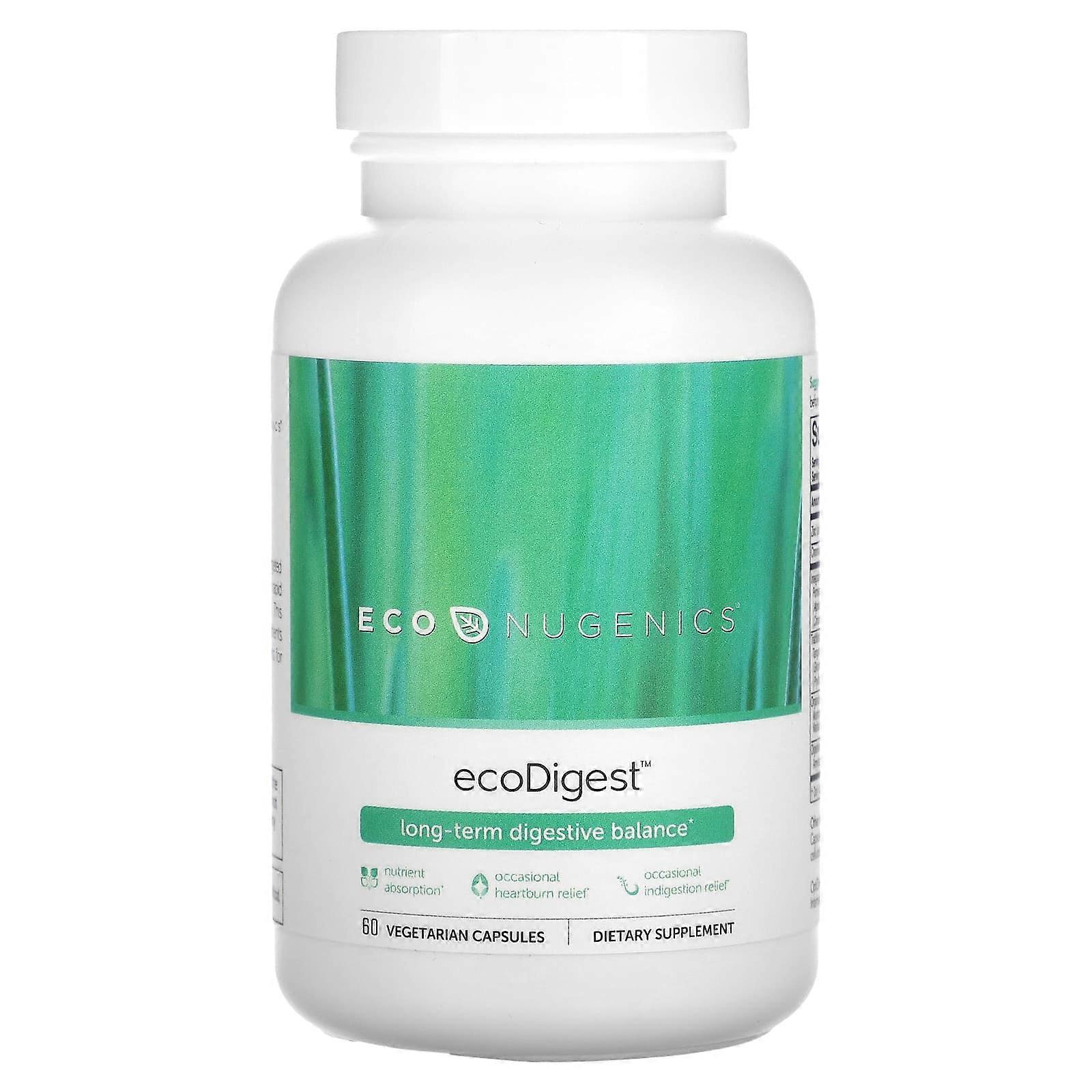 ecoDigest, Long-Term Digestive Balance, 60 Vegetarian Capsules