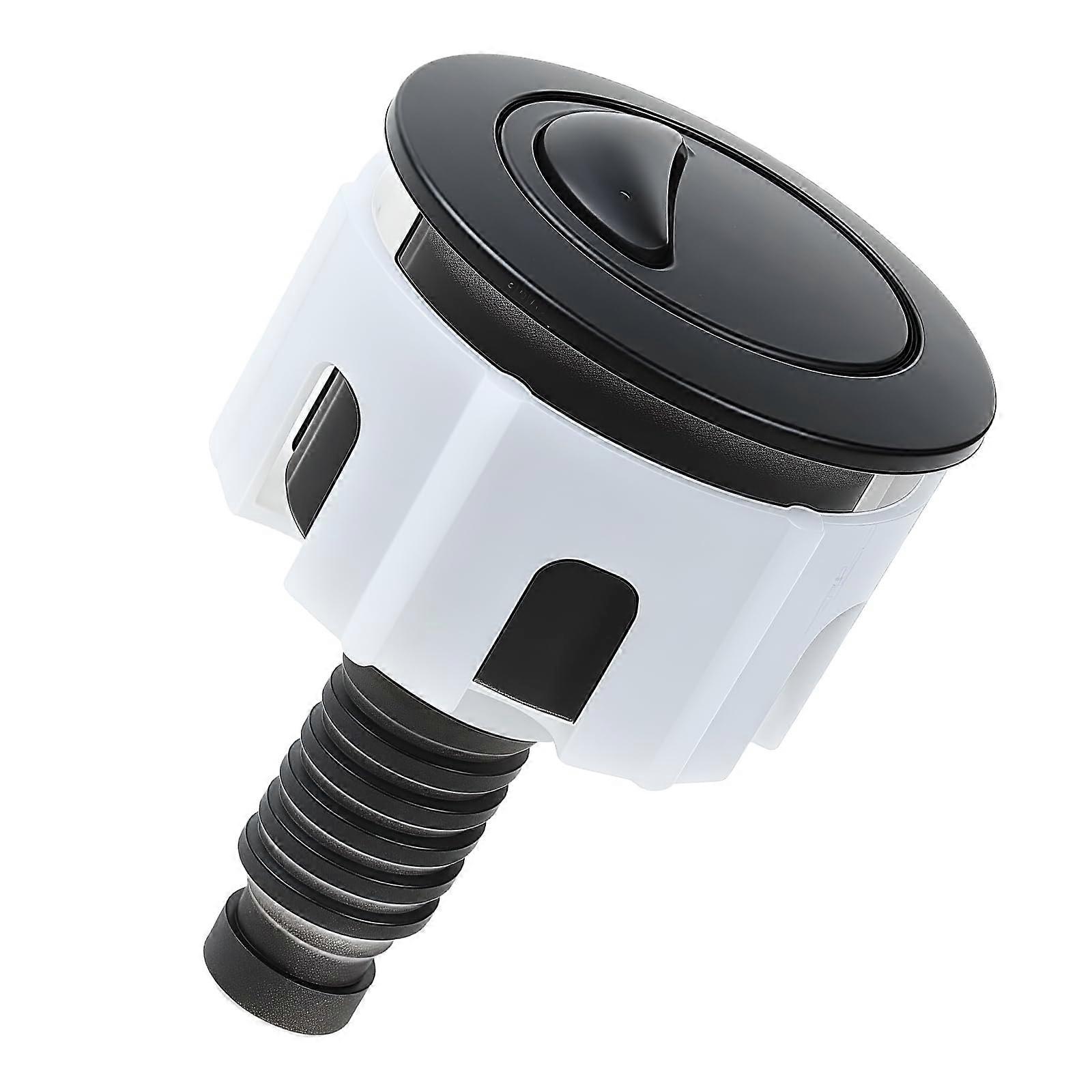 Toilet Control Button Accuracy Wire Mechanism ABS Plastic Round Black Compatible With Most Cisterns