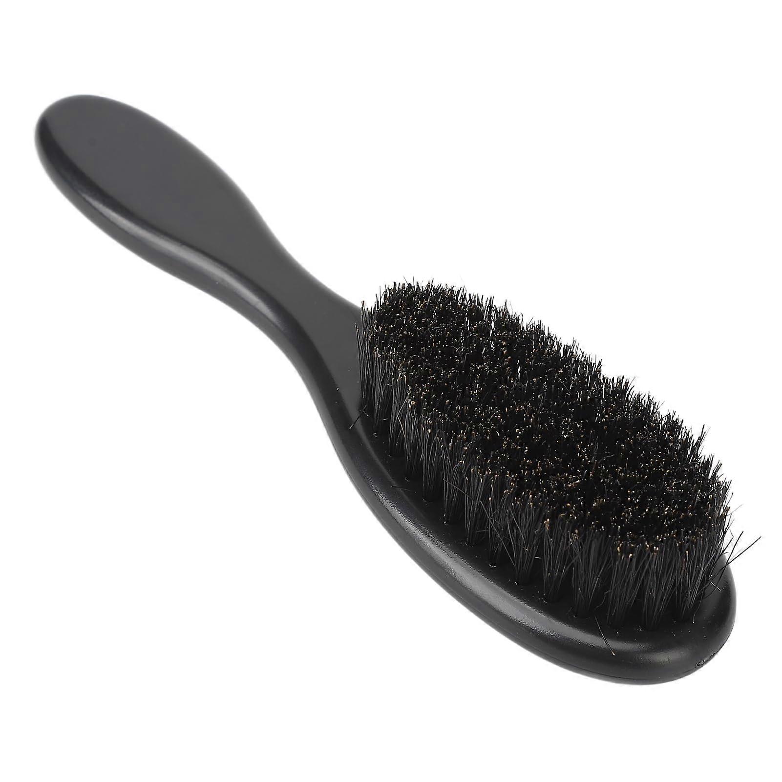 Beard Brush Synthetic Bristles Ergonomic Handle For Facial Cleaning Mustache Combs Salon Styling