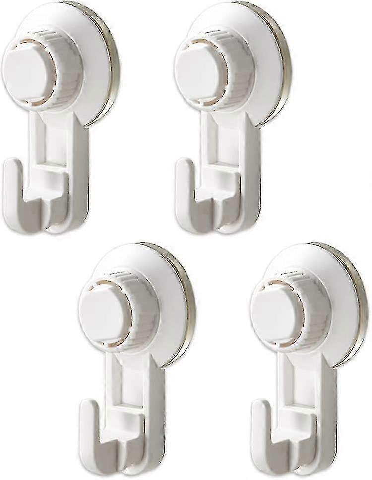 Vacuum Suction Cup Hooks, Set of 4 Powerful Reusable Waterproof No Drilling