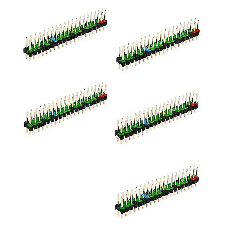5 Pcs 2 x 20 Pin Male GPIO Header for Raspberry Pi Zero Double Row