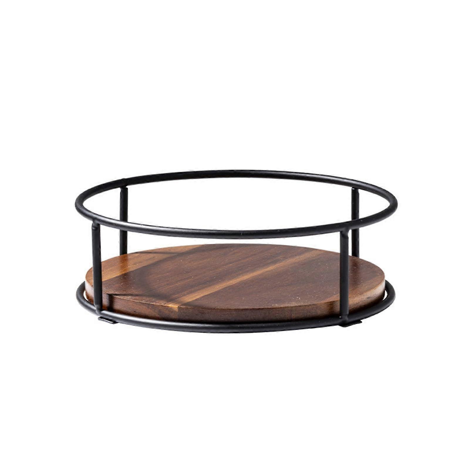 Rotating Kitchen Storage Rack 360 Degree Rotation No Installation Required Diameter 14 cm Decorative Tray