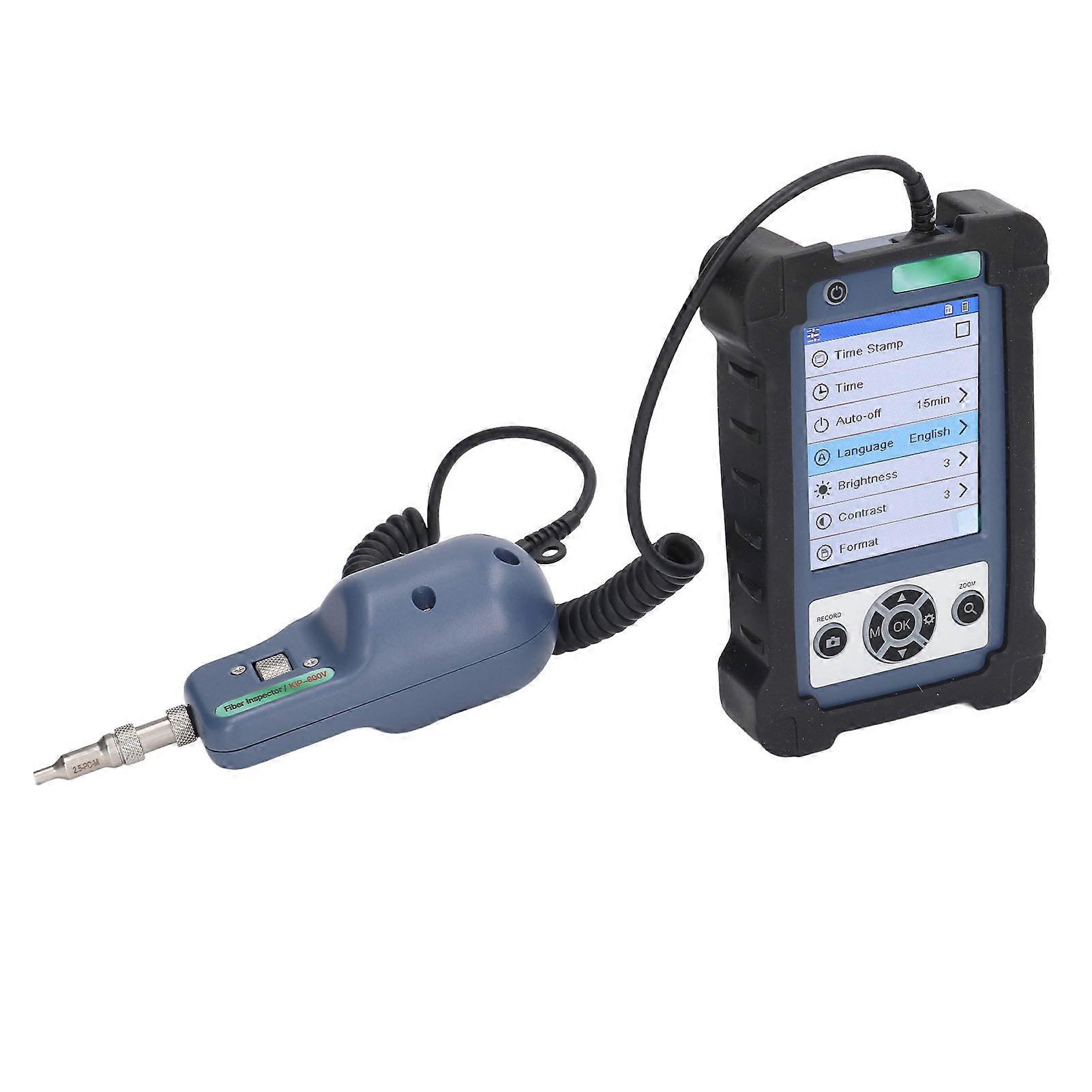 Handheld Fiber Microscope 400X Magnification 3.5in LCD Display Optical Fiber End Face Inspection Probe 