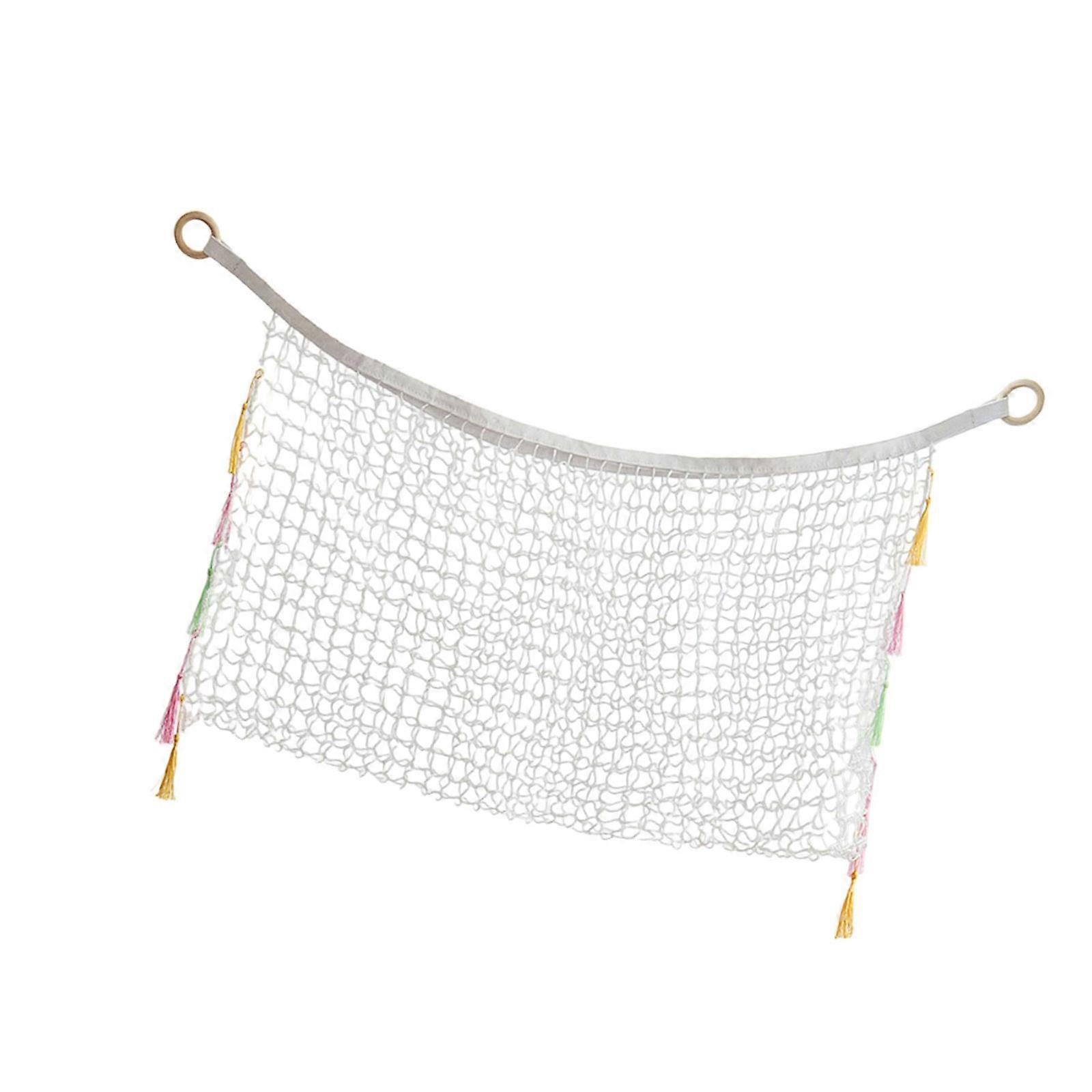 Spacious  Macrames Toy Hammock for Stuffed Animals Corner Storage in Bedroom or Playroom Space Saving Toy Holder  S