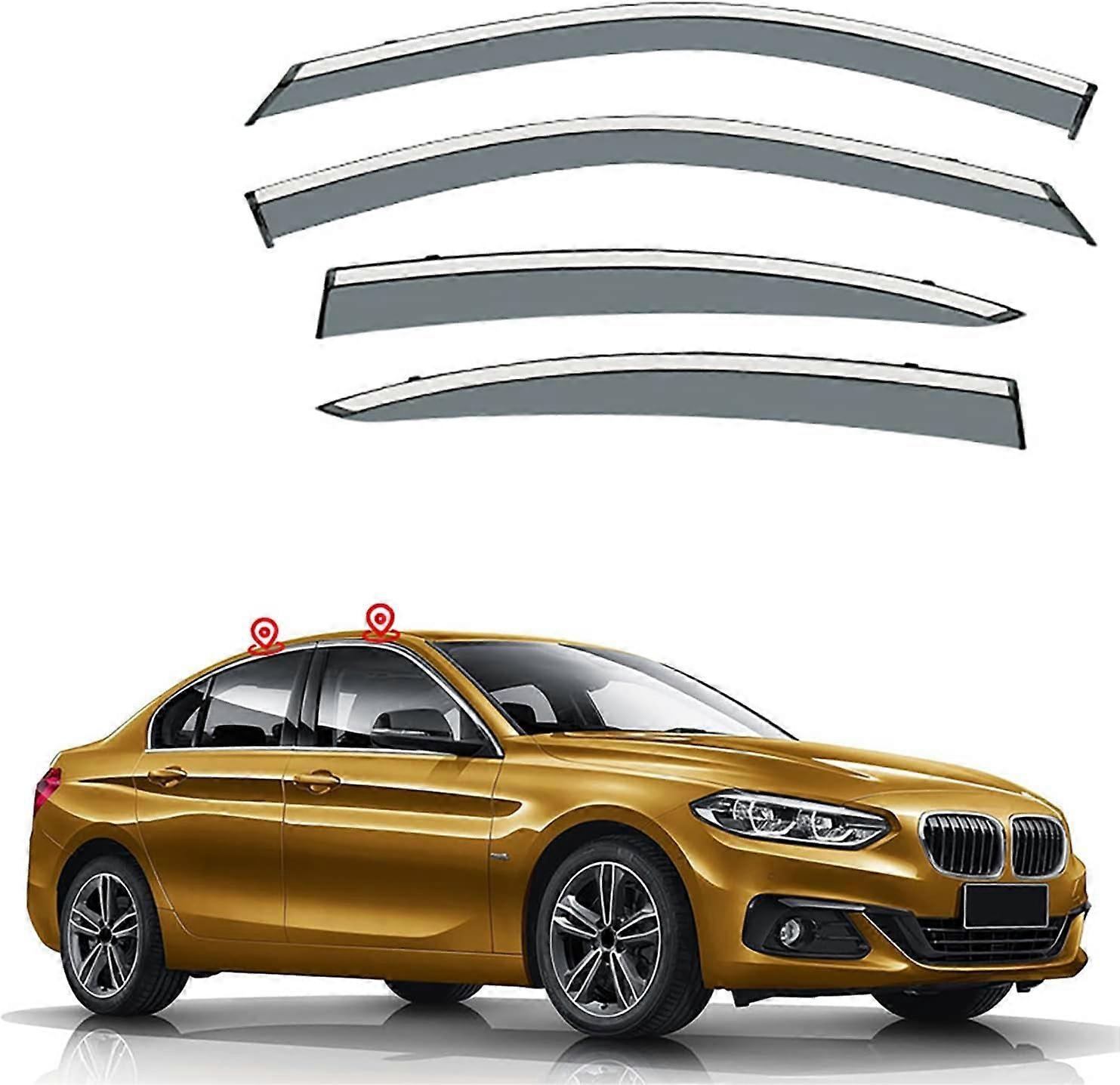 Car Wind Deflectors For 1 Series Saloon MK3F52 20172023 4Piece Front Rear Side Window Rain Smoke Guards Visors