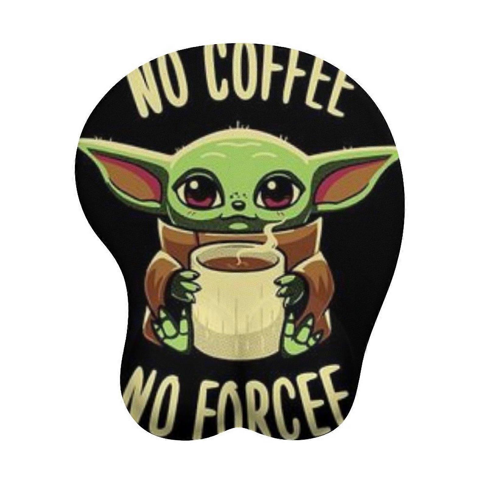 Baby Yoda Portable Silicone Mouse Pad Wrist Mouse Pad Computer Mouse Mat with Anti-Slip Rubber Base