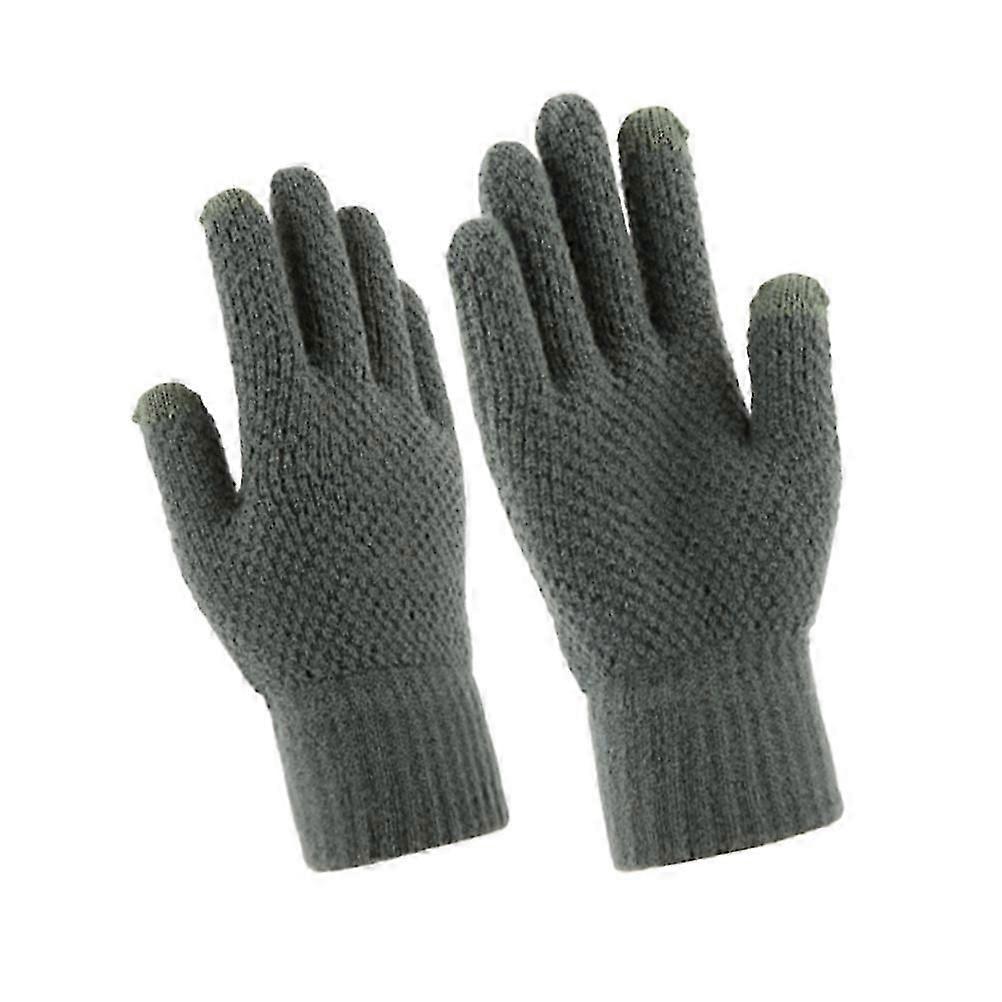 Touch Screen Gloves for Men with Conductive Material Windproof and Comfortable Olive Green