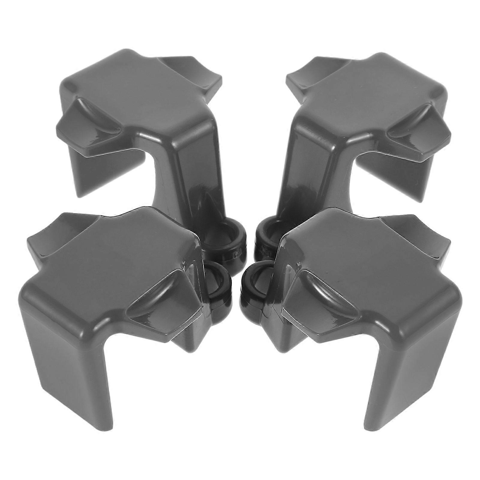 Boat Bumpers for Docking Square Rail Clips with Holders Hangers 4Pcs Grey ABS