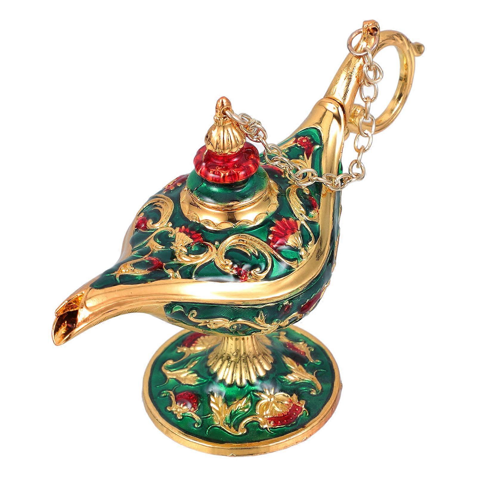 Table Decoration For Home Decor Ornaments In Green Zinc Alloy Retro Style With Wish Making Function 1Pack