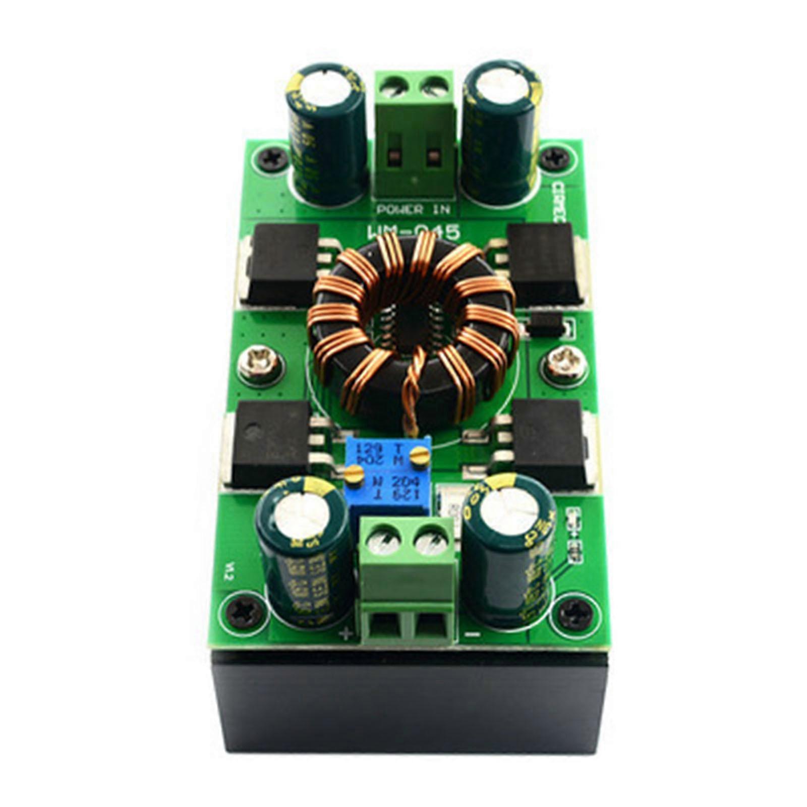 Adjustable 5V-30V to 1.25-30V 10A Automatic Step Up Down Power Supply Module Heat Dissipation Board Replacement Multicolor