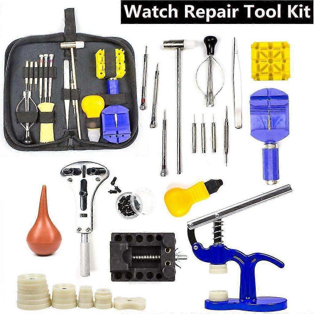 Watch Repair Tool Kit Case Opener Link Remover Spring Bar Tool Set Carrying Case