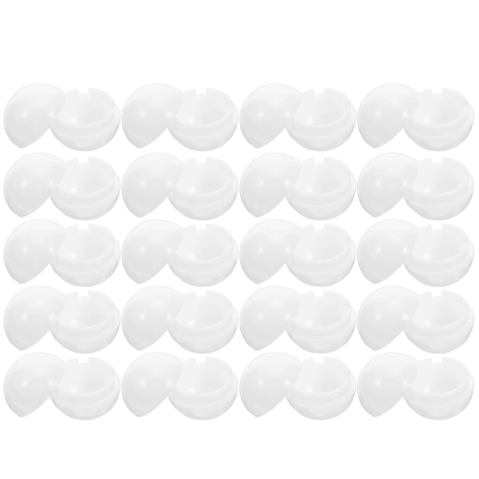 White Mini Capsule Balls Plastic for Vending Machines Bulk 20Pcs Set