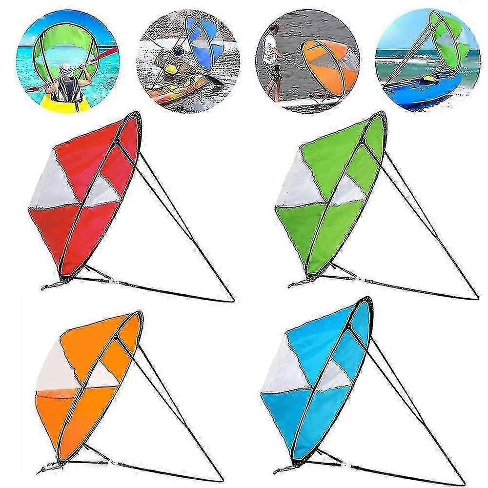 Kit de vela para kayak resistente de 42 pulgadas plegable para remar a favor y en contra del viento