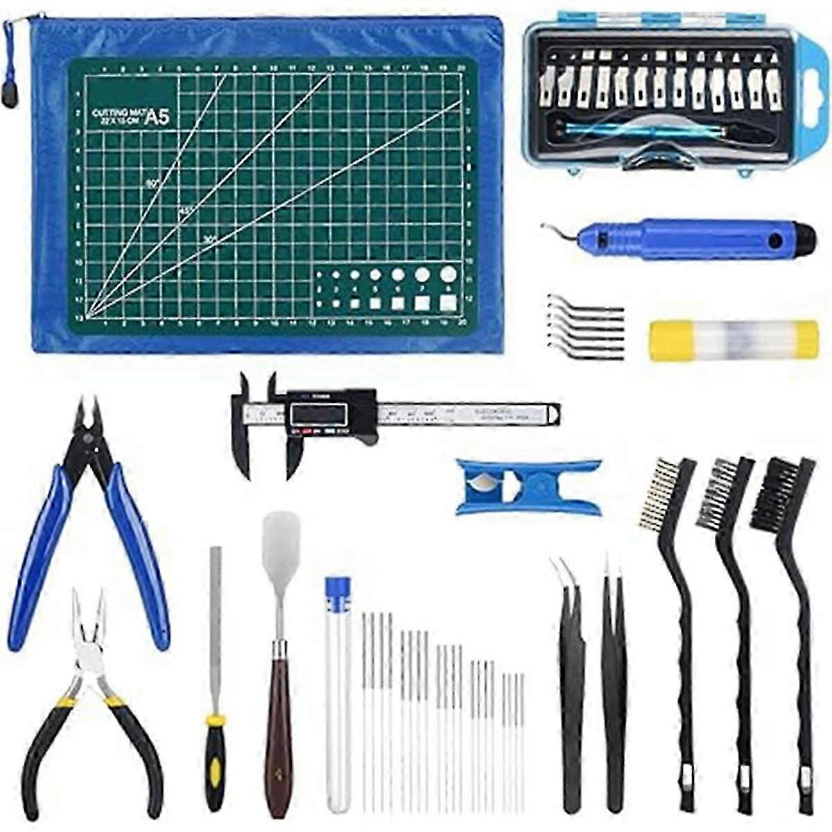 3D Printer Accessory 55 Piece Set,Kit suitable for 3D Printer Cleaning and Polishing
