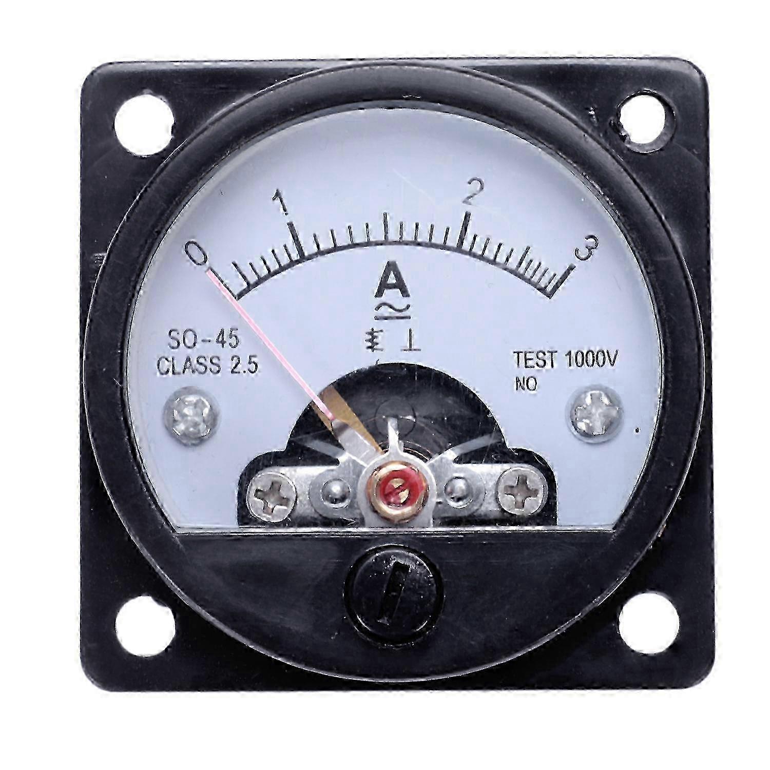 AC 03A Analog Panel Meter Current Measuring Ammeter Gauge Black
