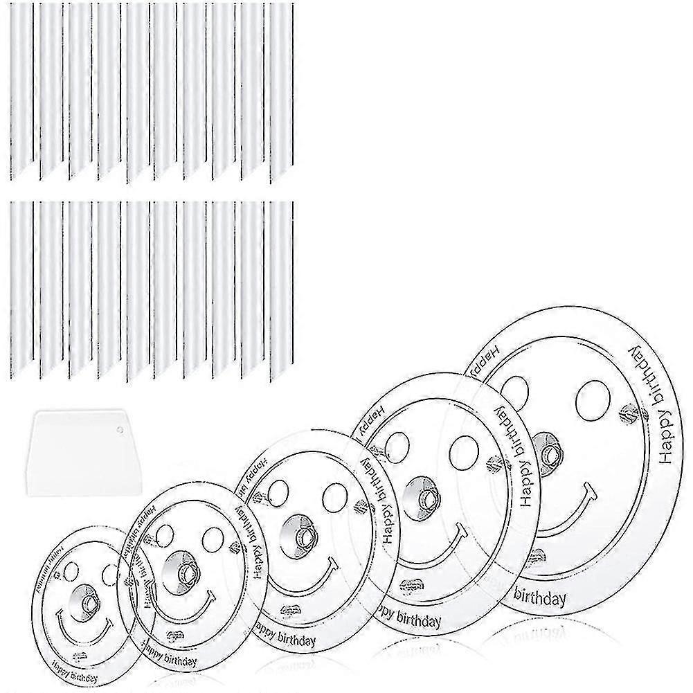 Cake Supports For Multi-tier Cakes Cake Stand 5 Levels (9/12/16/20/26cm)) With 20 Plastic Dowel Rai (haoyi