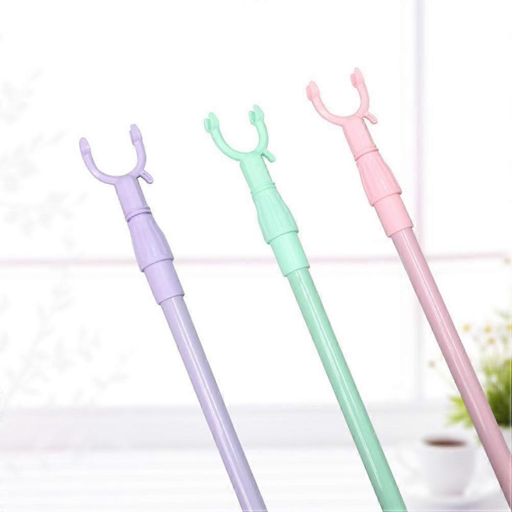 Telescopic Clothes Fork Clothes Hanger Support Rod Retractable Space Saving Drying Clothes Pole Fork