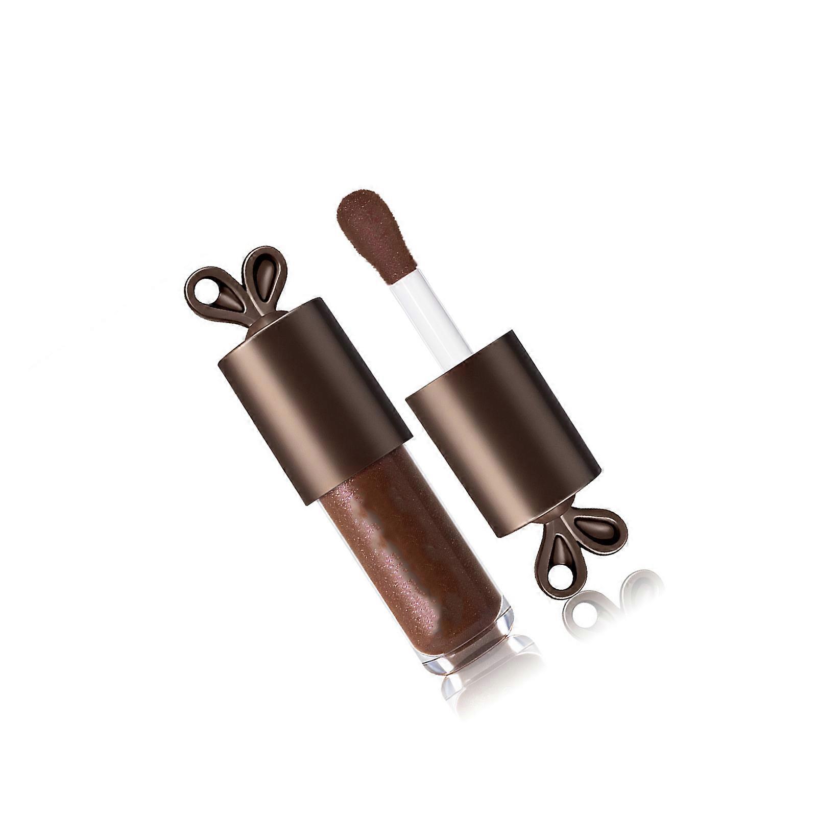 Shimmery Chocolate Brown Lip Plumper Gloss Lightweighted Buildable Coverage For Everyday Use Or Special Occasions Multicolor