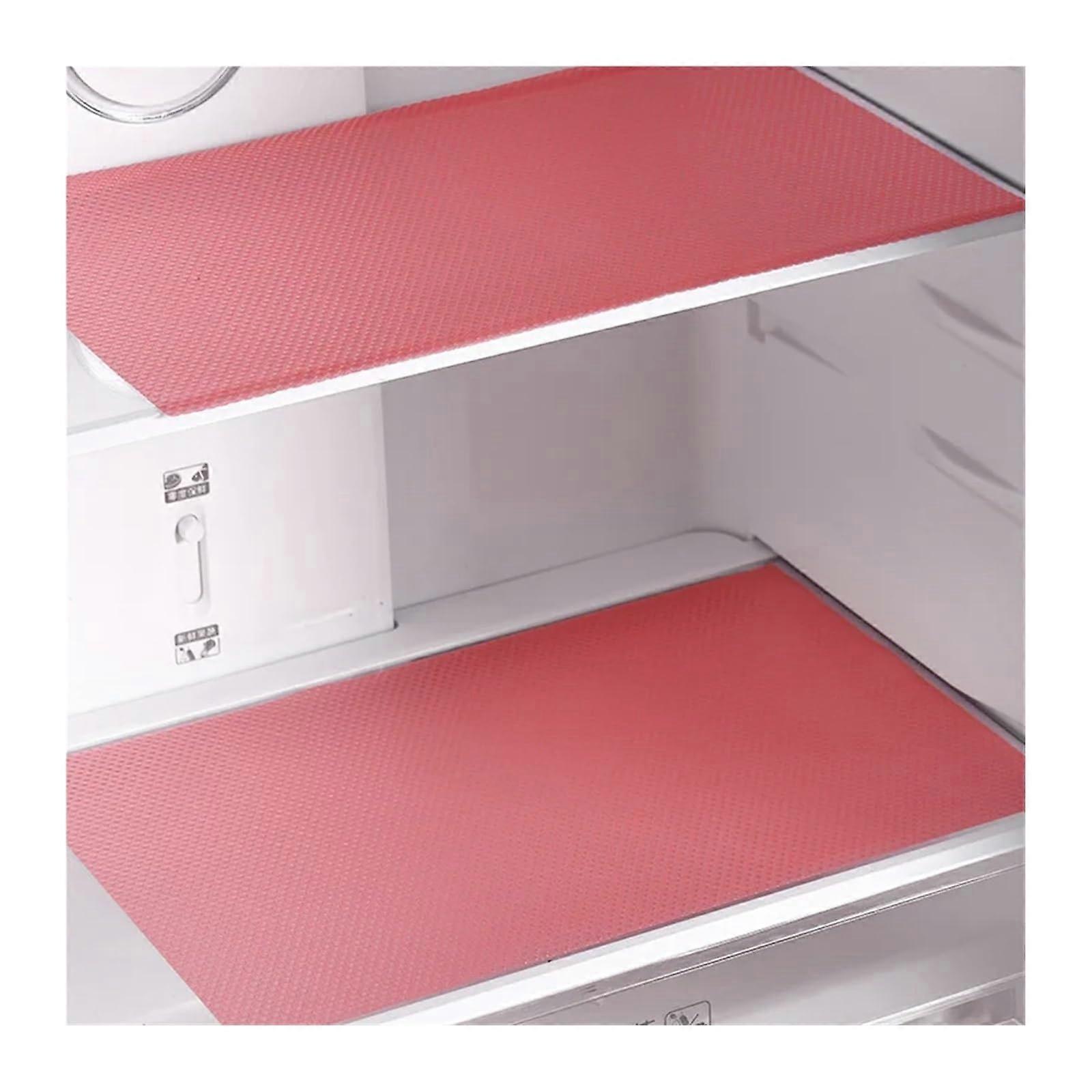 Shelf Liners 12PCS EVA Waterproof Fridge and Drawer Mats Washable AntiOil Cabinet Pads Transparent Red