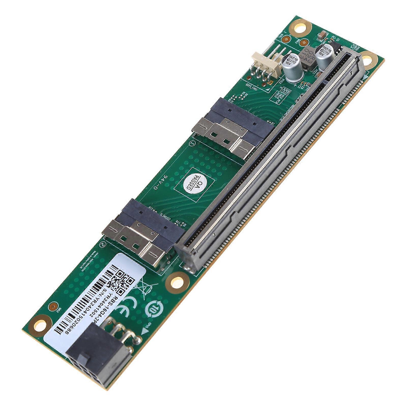 Highly Speed PCIe4.0 to SFF-8654 Converters Expansion Board Support PCle 8x 16x Enhances Computer Speed  Green