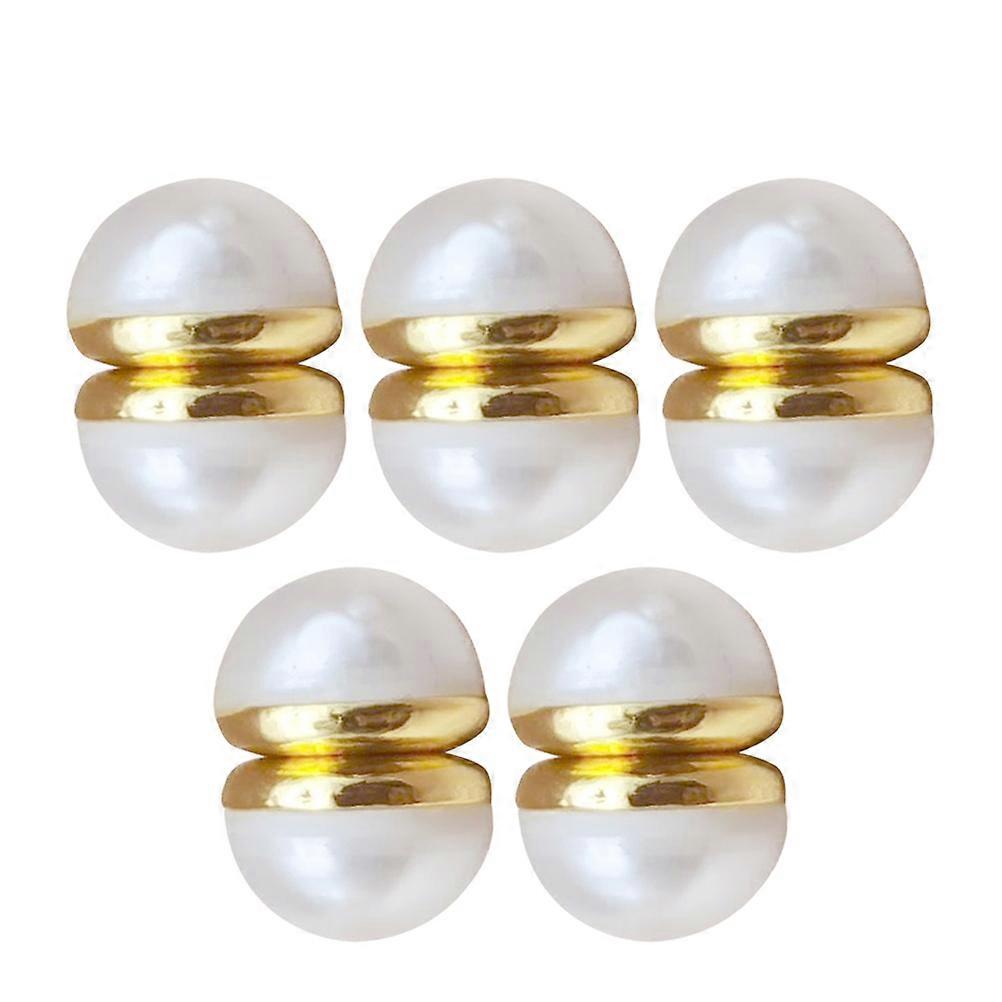 White Double Sided Magnetic Double Sided Artificial Pearls Veil Weights 10Pcs