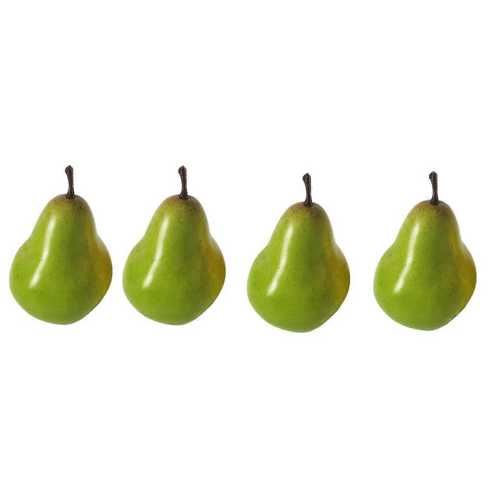 Simulation Pear Fruit Model Decorative Craft for Photography Props 12Pcs