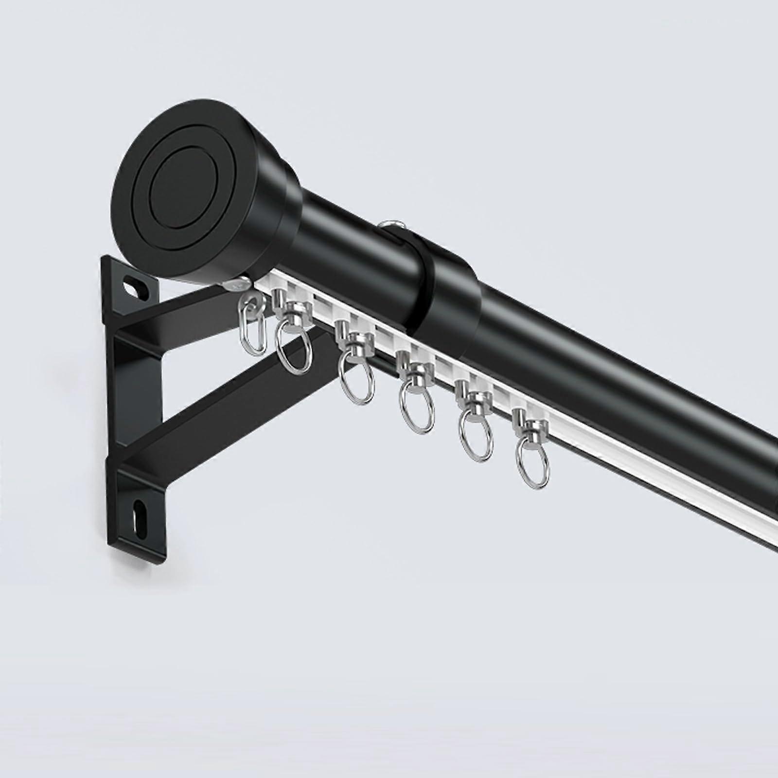 Heavy Duty Aluminum Curtain Track System Wall Mounted Single Rail with Quiet Glide Rollers 5.1m