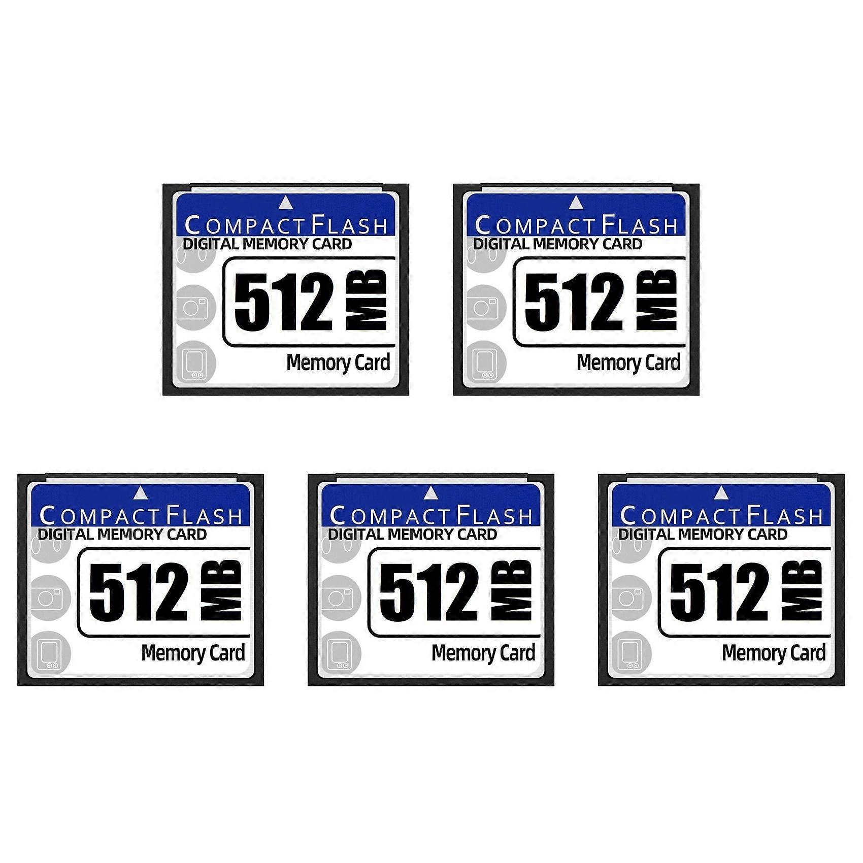 5X 512MB Compact Flash Memory Card for Camera, Advertising Machine, Industrial Computer Card