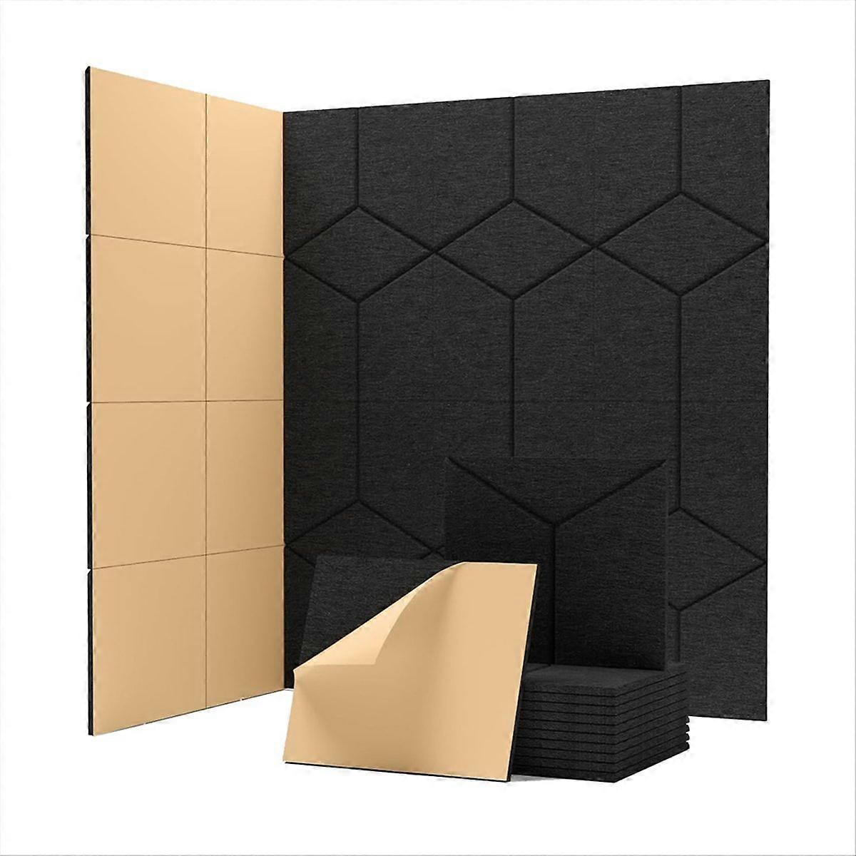 12 Pack Soundproof Wall Panels Self Adhesive, for Home Studio,