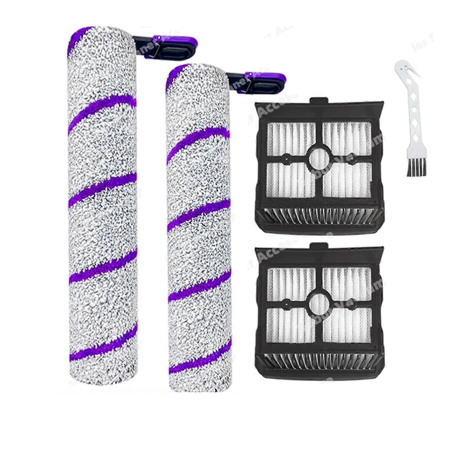Vacuum Mop Replacement Parts with Anti‑Tangle Brush Rollers and Microfiber Pads Compatible with Narwal S20 Pro