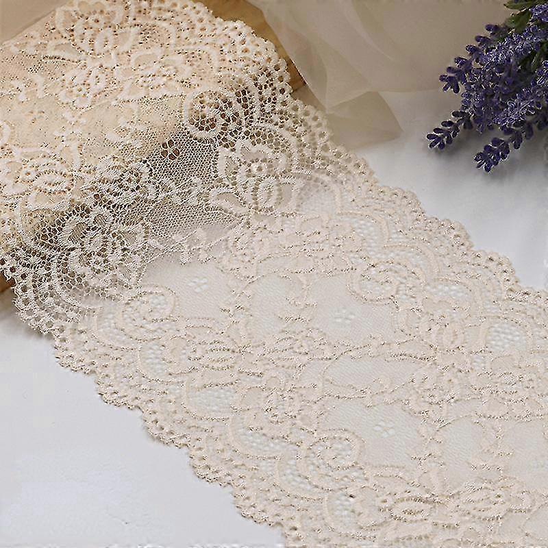 Tulle Ribbon for Crafting, Elastic Lace Trim with 10 Color Options