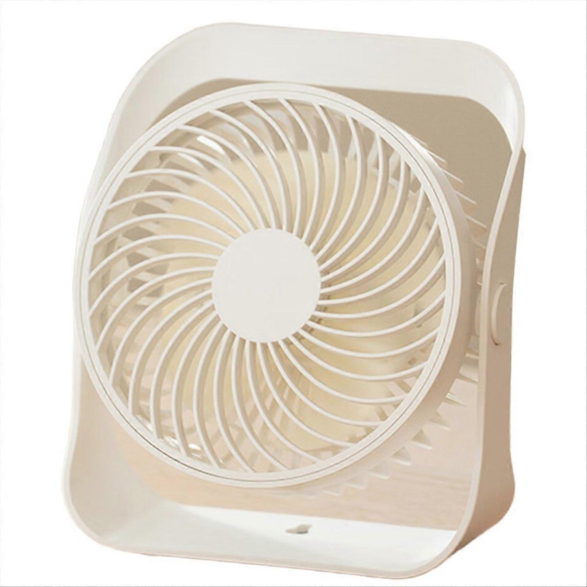 Desktop Can Be Wall Mounted Fan Handheld Rechargeable Fan White